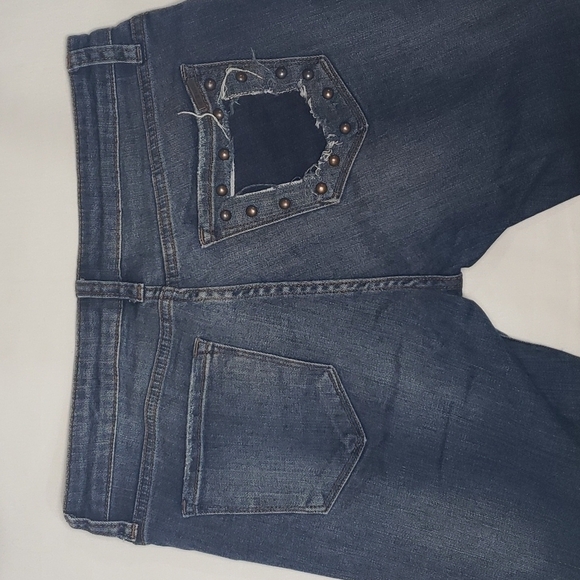 3/$30 STS BLUE Distressed Embellished Mom Jeans - Picture 6 of 8